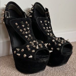 Shoes | Studded Wedges | Poshmark